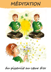 carte du dandelion au coeur d or recto